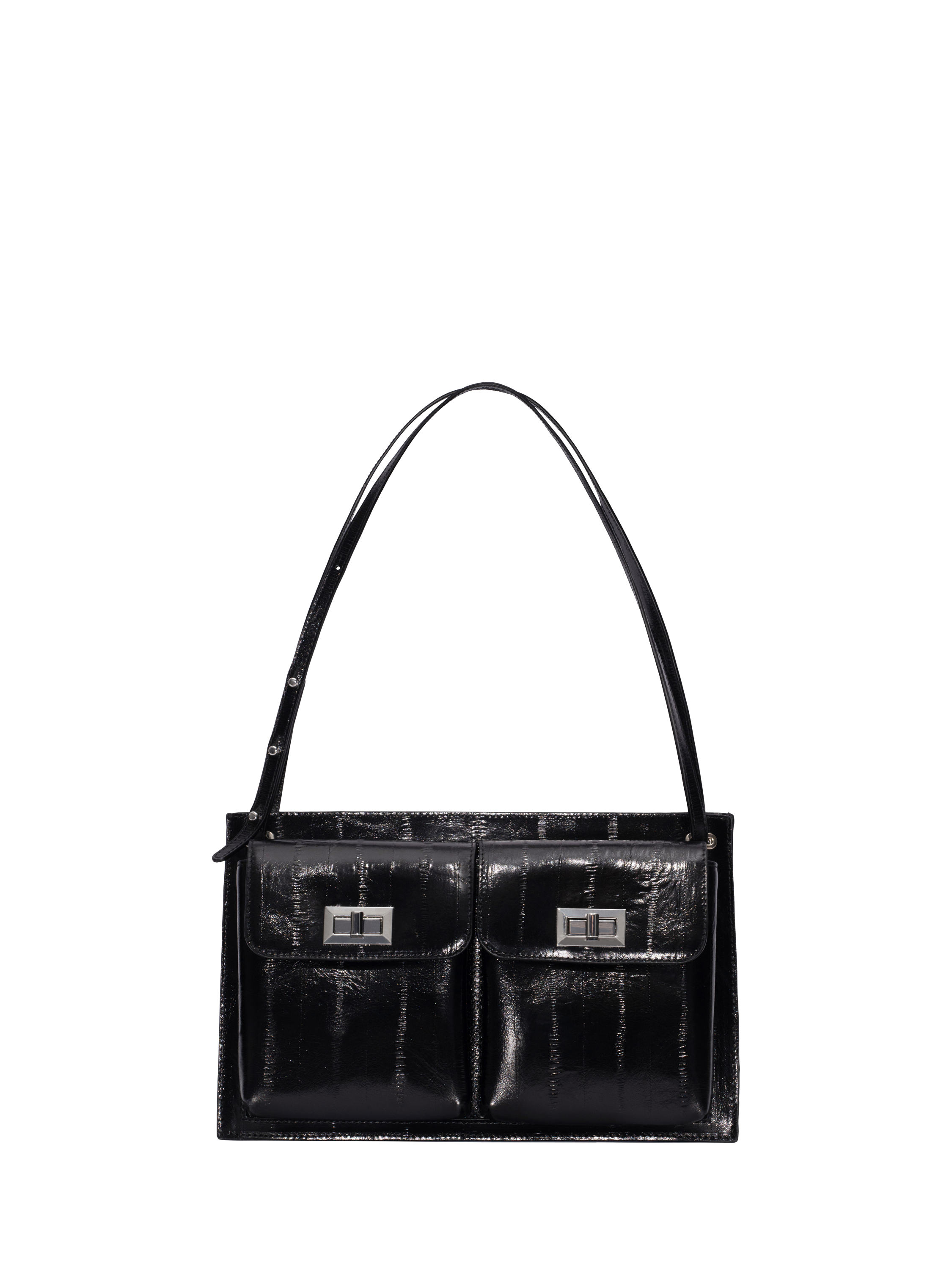 Product image 1 of 3, which shows BY FAR Billy Leather Shoulder Bag, Black