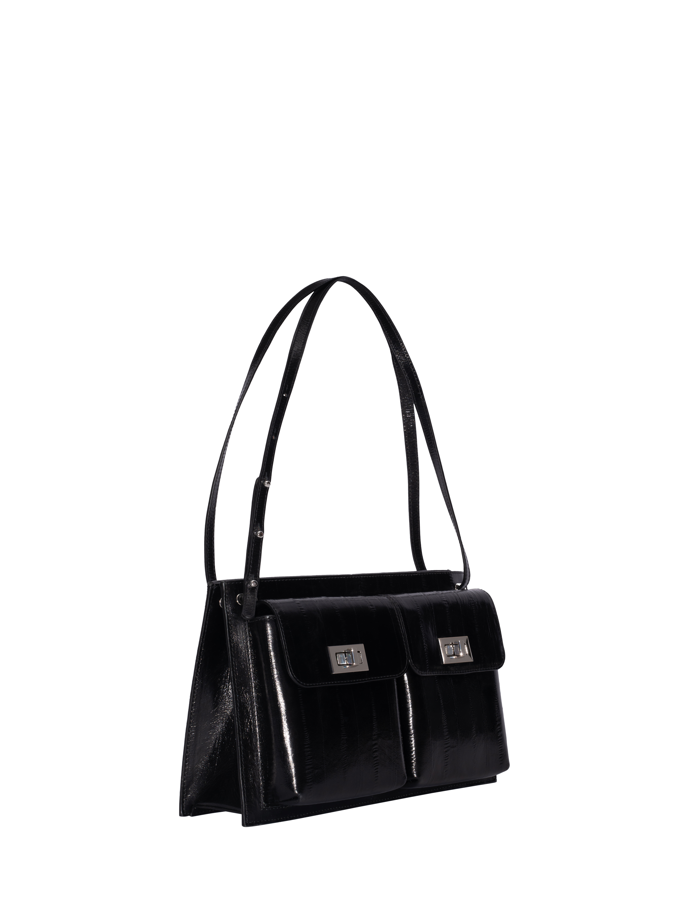 Product image 2 of 3, which shows BY FAR Billy Leather Shoulder Bag, Black