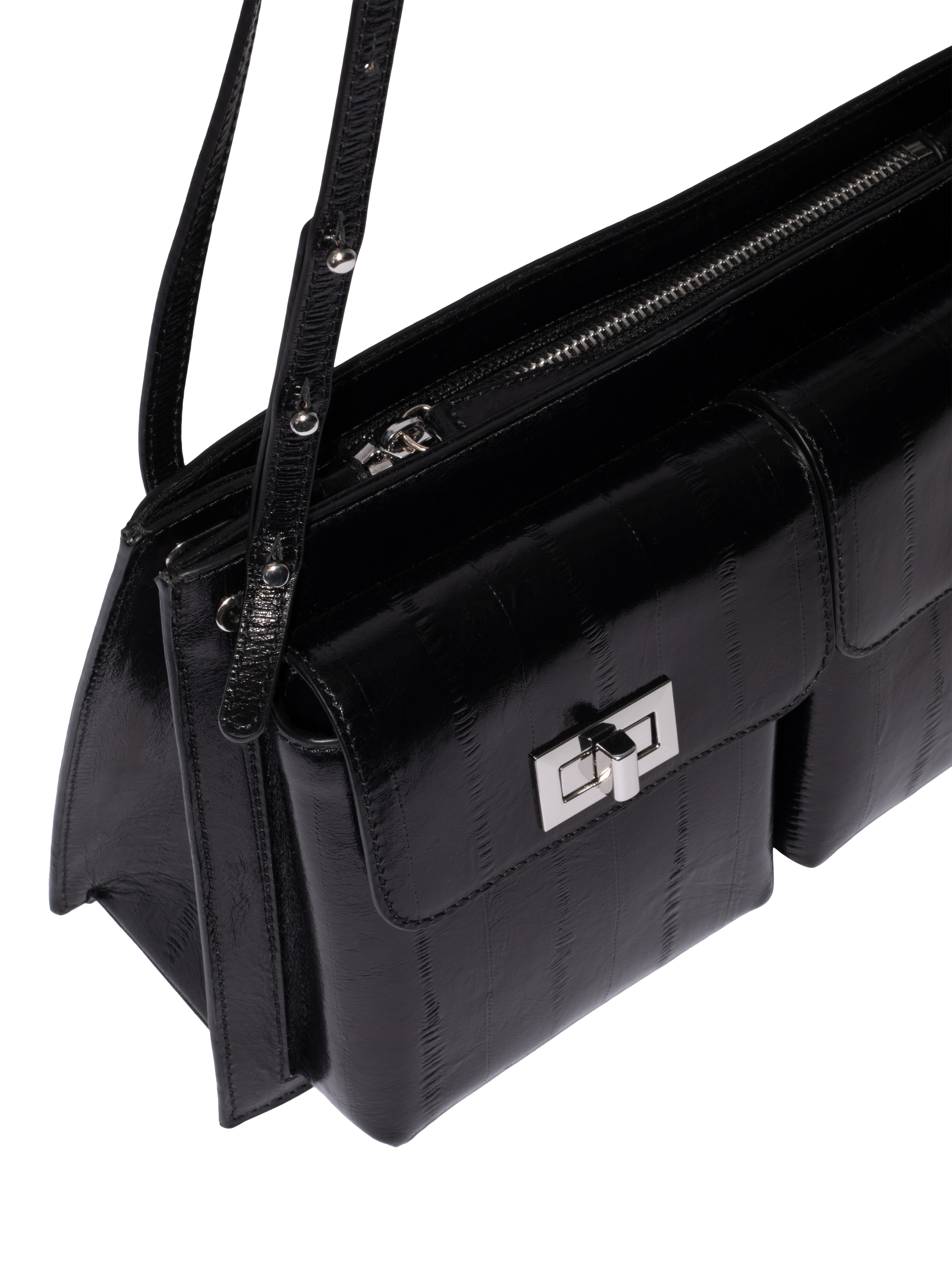 Product image 3 of 3, which shows BY FAR Billy Leather Shoulder Bag, Black