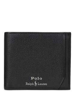 Ralph Lauren Foil Logo Leather Wallet, Black, Black