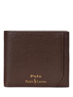 Ralph Lauren Leather Foil Logo Wallet, Dark Brown, Dark Brown