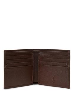 Ralph Lauren Leather Foil Logo Wallet, Dark Brown - view 2, Dark Brown