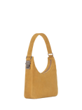 BY FAR Rhea Suede Shoulder Bag, Ochre