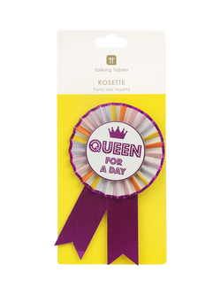 Talking Tables Queen For a Day Rosette, Pink Multi