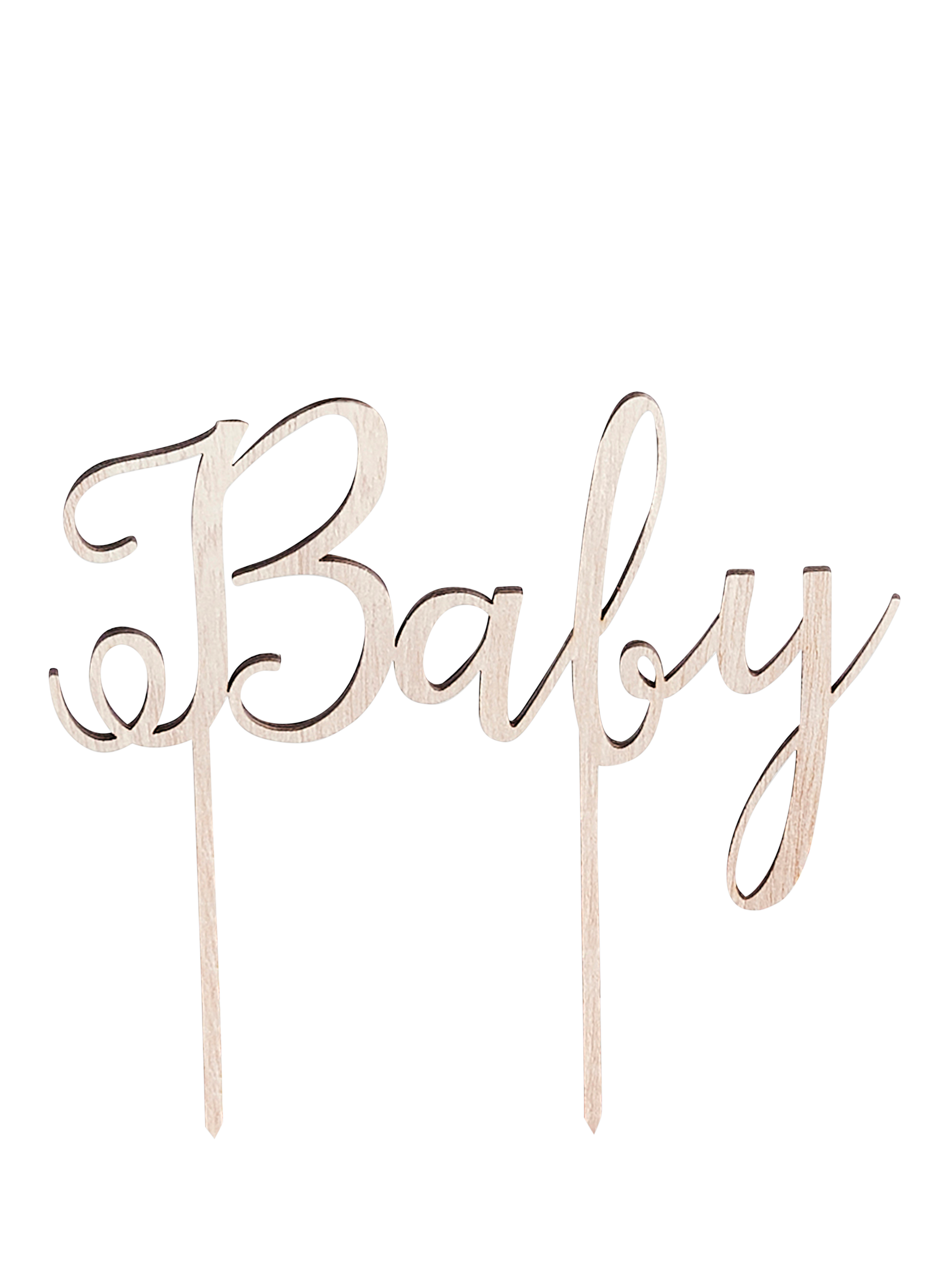 Hootyballoo Baby Wooden Cake Topper