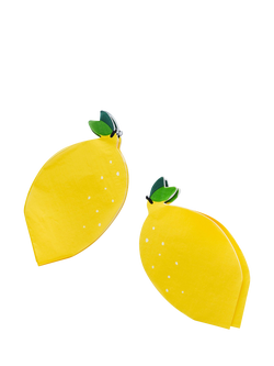 Hootyballoo Lemon Paper Napkins, Pack of 16, Yellow