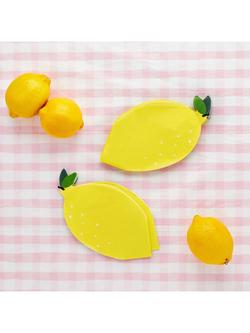 Hootyballoo Lemon Paper Napkins, Pack of 16 - view 2, Yellow