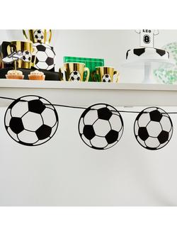 Hootyballoo Football Garland, 2.5m - view 2, Multi Green