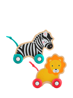 Fisher-Price Wooden Push Along Animals, Pack of 2 - view 2, Multi