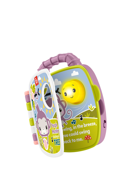 Fisher-Price Purple Monkey Musical Storybook - view 2, Multi