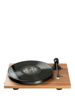 Pro-Ject E1 Phono Turntable with 8.6” Tonearm, Walnut, Walnut