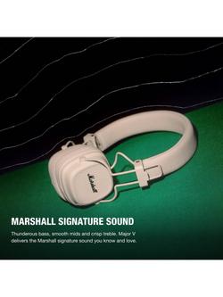 Marshall Major V Wireless Bluetooth On-Ear Headphones - view 2, Cream
