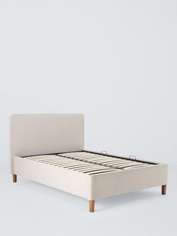 John Lewis Clyde Ottoman Storage Bed Frame, Double, Brushed Weave Beige