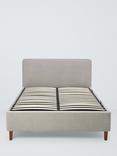 John Lewis Clyde Ottoman Storage Bed Frame, King Size, Brushed Weave Grey