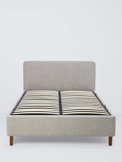 John Lewis Clyde Ottoman Storage Bed Frame, King Size - view 2, Brushed Weave Grey