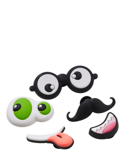 Crocs Kids' Build Your Own Faces Jibbitz, Set of 5, Multi - view 2, Multi