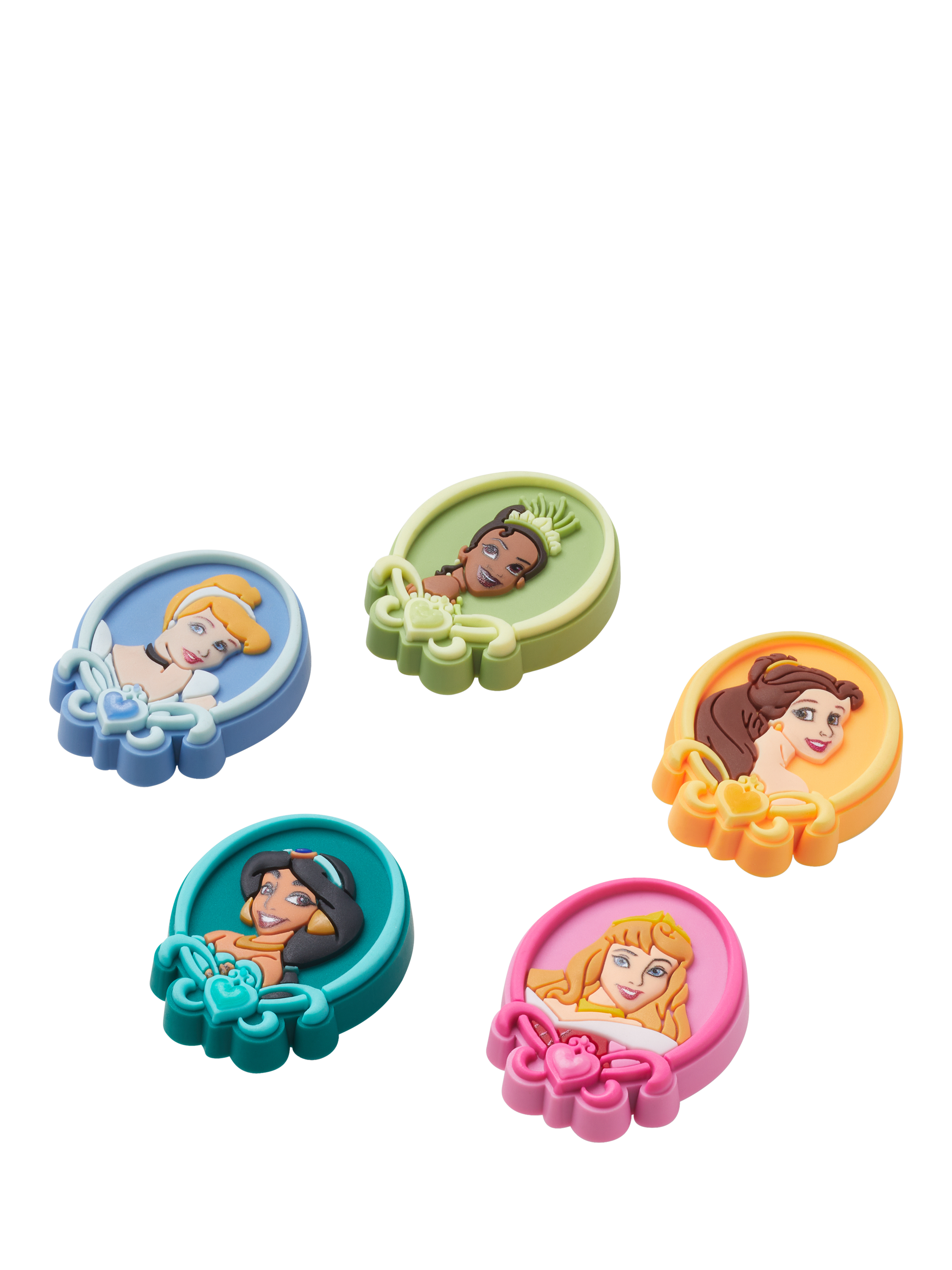 Product image 2 of 4, which shows Crocs Kids' Disney Princess Jibbitz, Set of 5, Multi