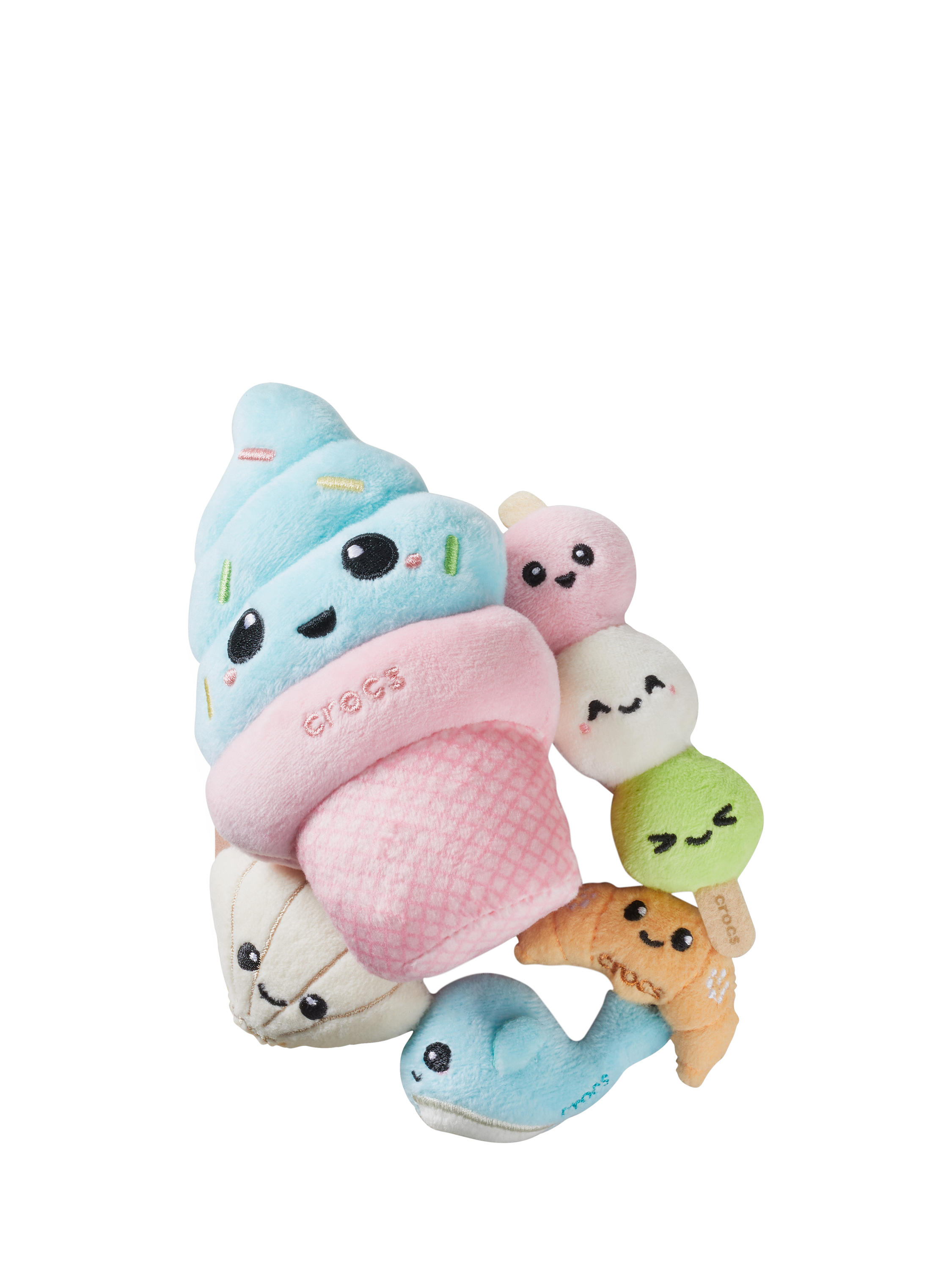 Product image 1 of 4, which shows Crocs Kids' Magical Plush Jibbitz, Set of 5, Multi