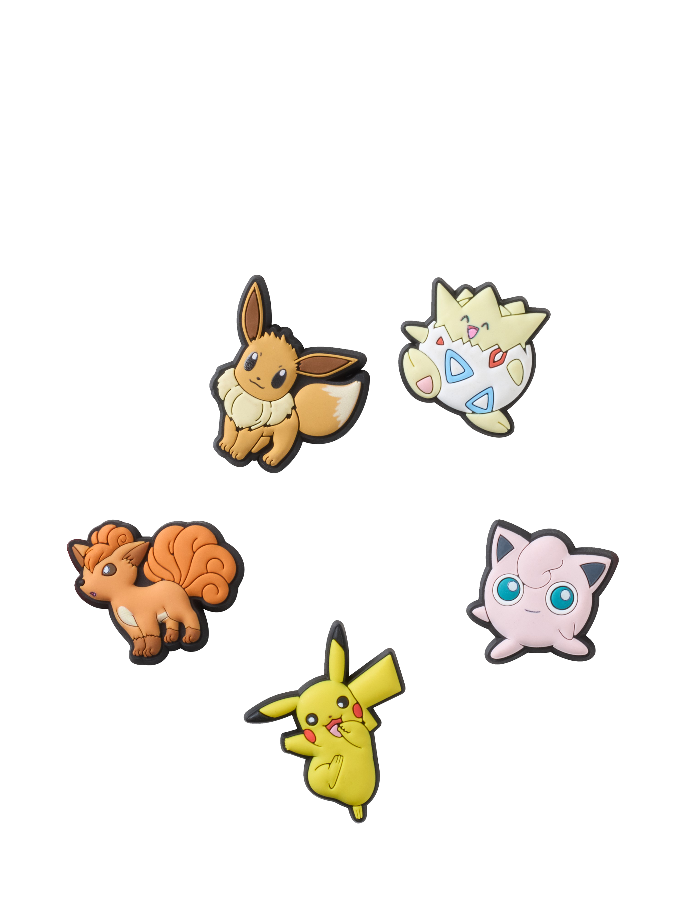 Product image 1 of 4, which shows Crocs Kids' Pokémon Jibbitz, Pack of 5, Multi