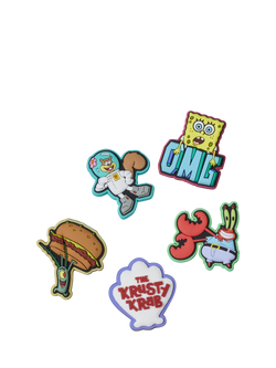 Crocs Kids' SpongeBob SquarePants Jibbitz, Set of 5, Multi, Multi