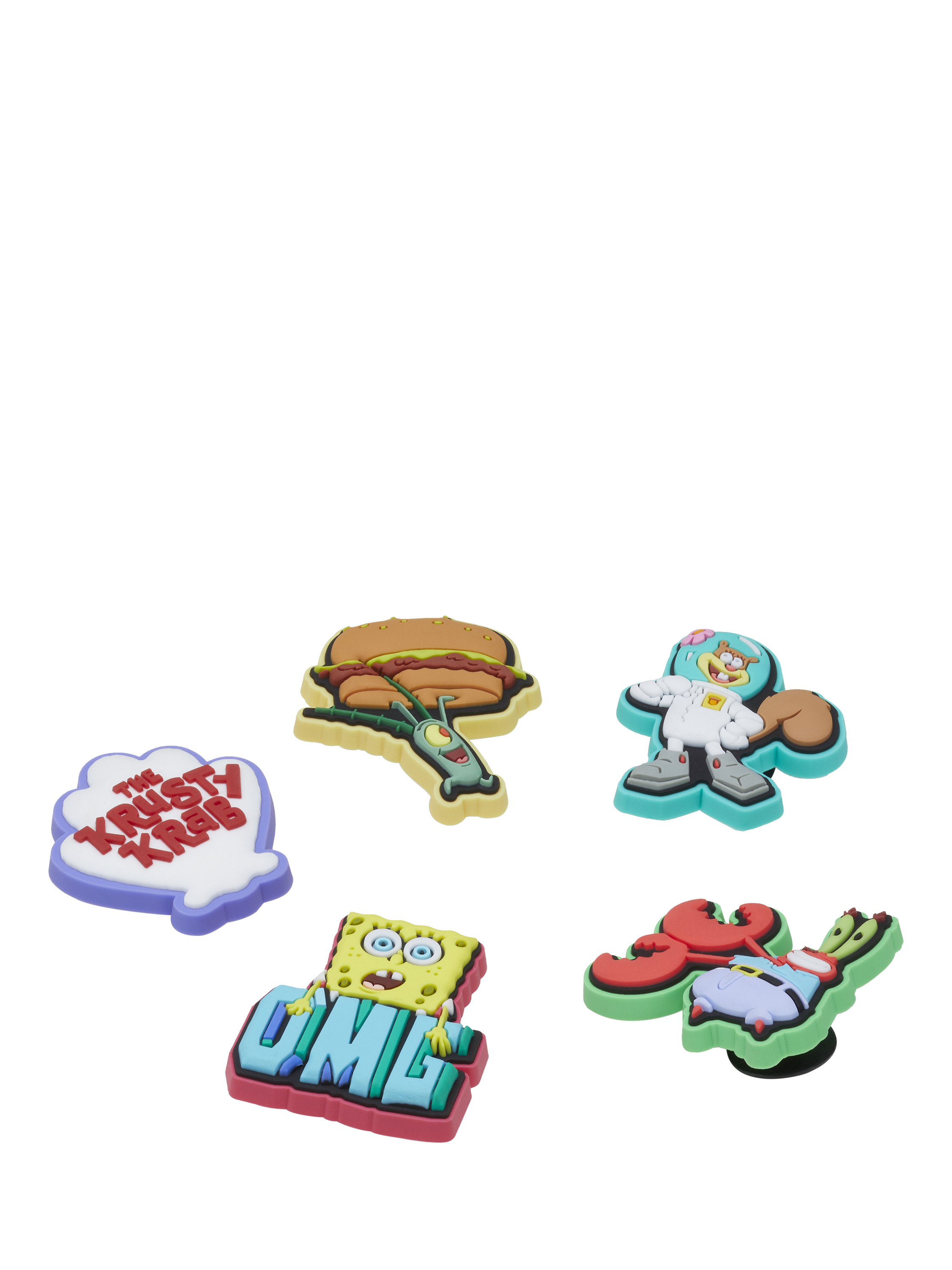 Product image 2 of 4, which shows Crocs Kids' SpongeBob SquarePants Jibbitz, Set of 5, Multi