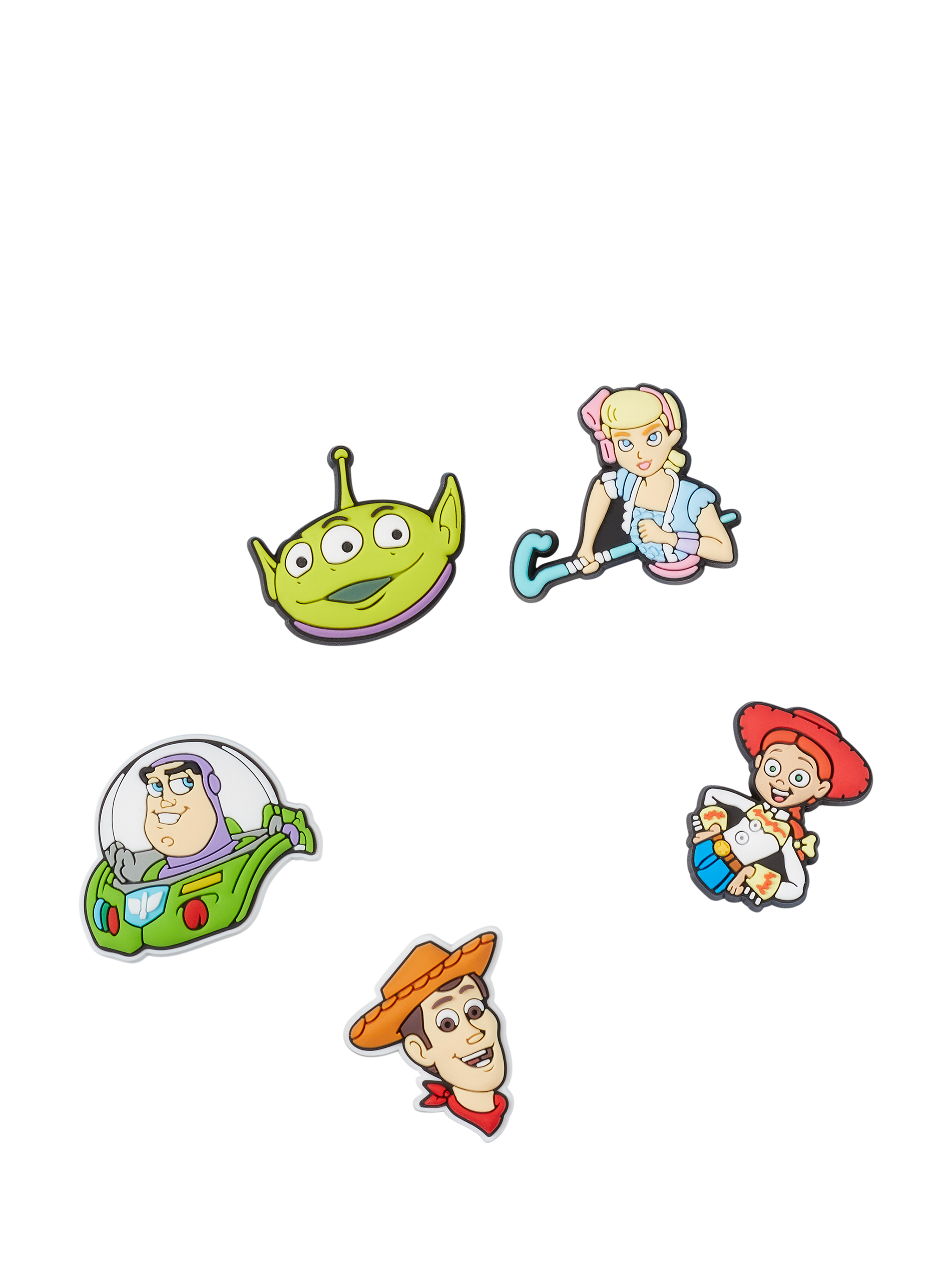 Product image 1 of 4, which shows Crocs Kids' Toy Story Jibbitz, Set of 5, Multi