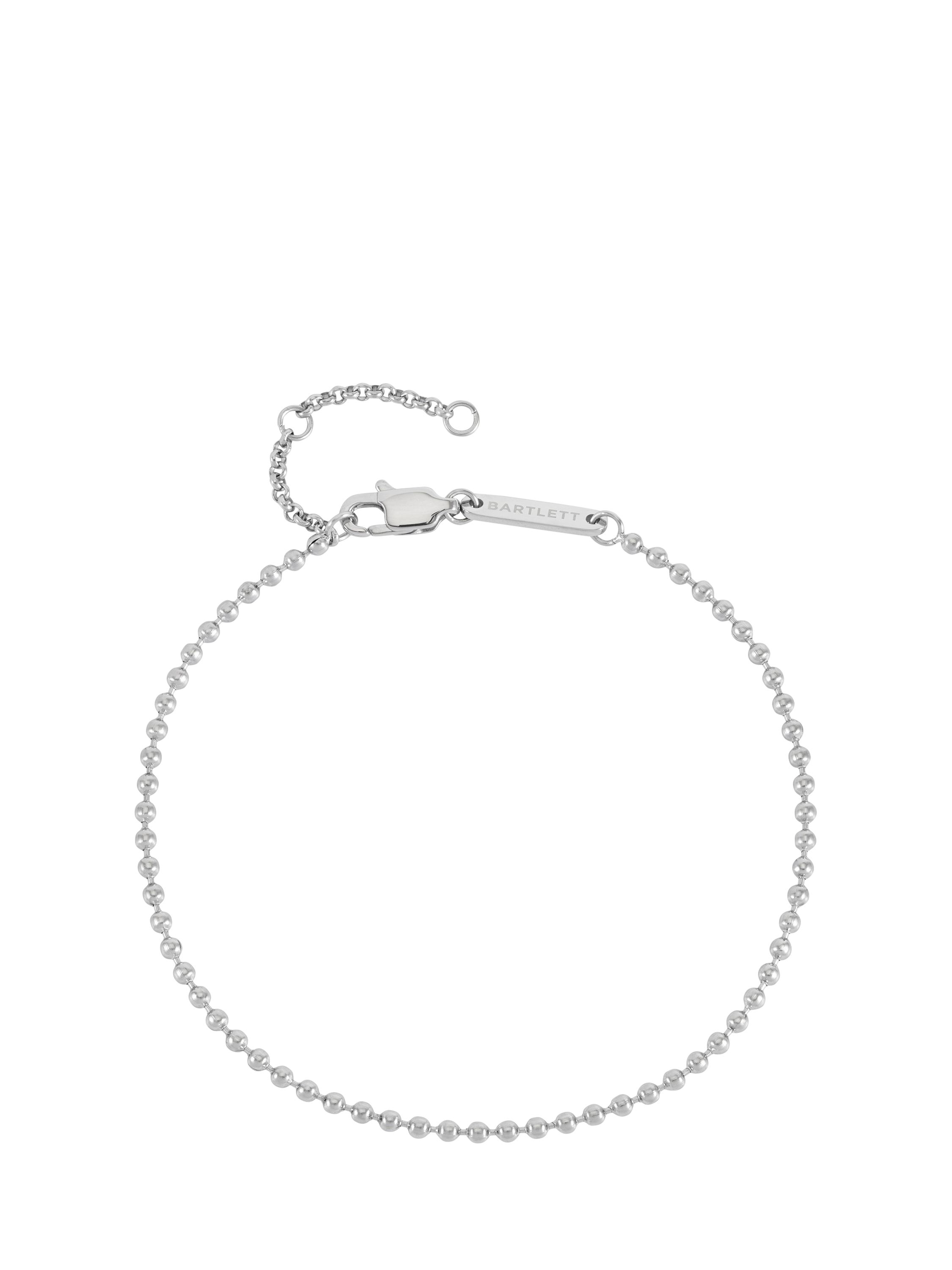 Product image 1 of 2, which shows BARTLETT LONDON Men's Ball Chain Bracelet, Silver