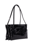 BY FAR Hannah Leather Triple Zip Shoulder Bag