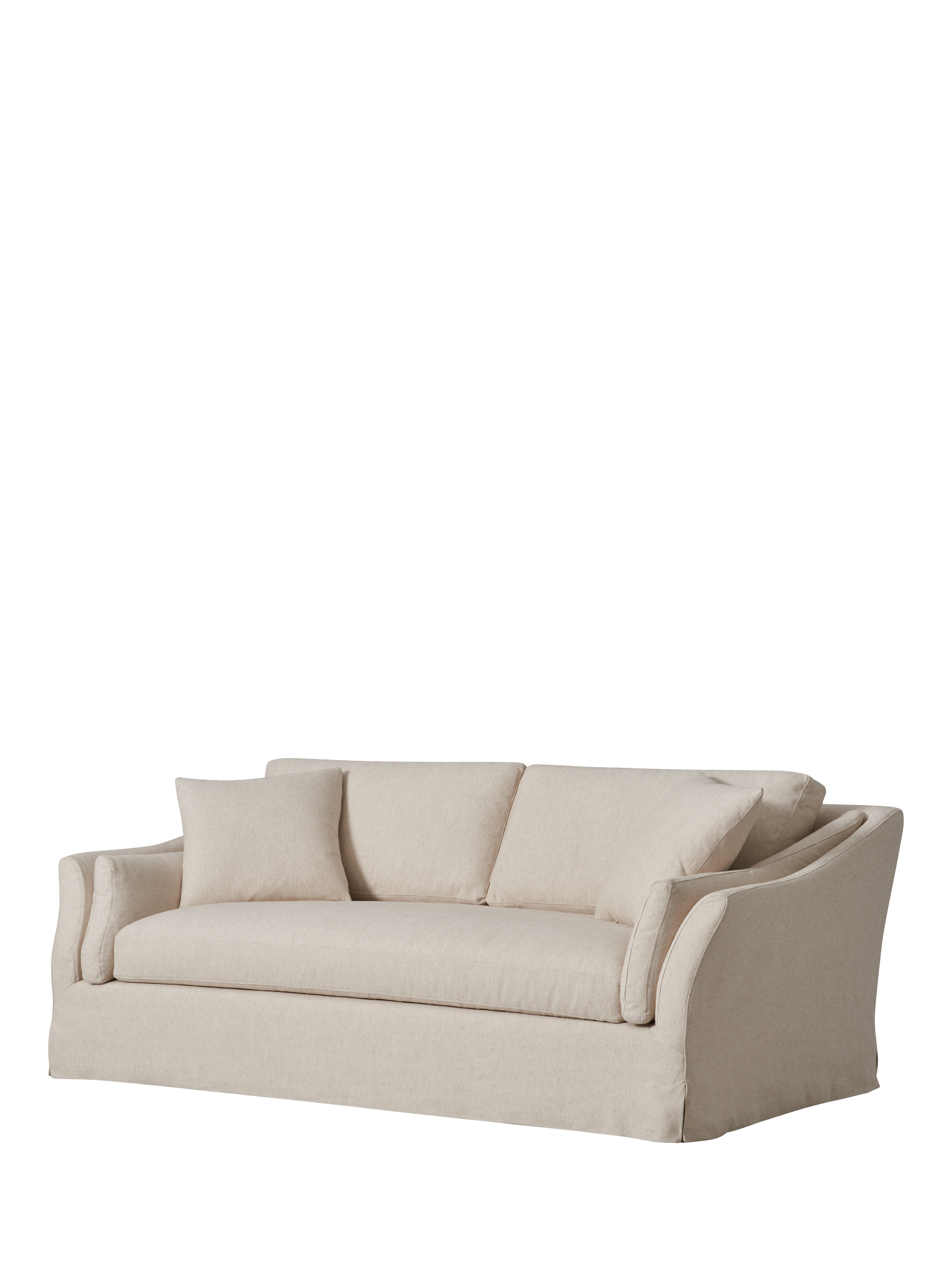 Bude Range, John Lewis Bude Large 3 Seater Sofa, Easy Clean Natural Linen