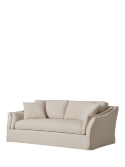 John Lewis Bude Large 3 Seater Sofa, Natural Native Linen