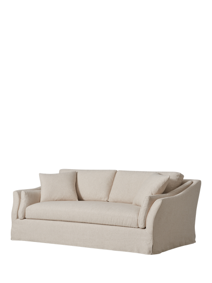 John Lewis Bude Large 3 Seater Sofa, Natural Native Linen