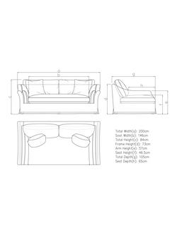 John Lewis Bude Large 3 Seater Sofa - view 2, Natural Native Linen
