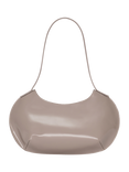 BY FAR Horner Semi Patent Leather Shoulder Bag, Black