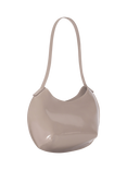 BY FAR Horner Semi Patent Leather Shoulder Bag, Black