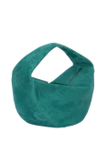 BY FAR Suede Maxi Cush Slouchy Shoulder Bag, Teal