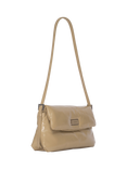 BY FAR Tilda Leather Padded Shoulder Bag, Tan