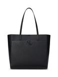 Lauren Ralph Lauren Cameryn Pebbled Leather Large Tote Bag, Black