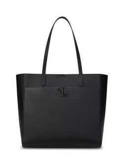 Lauren Ralph Lauren Cameryn Large Pebbled Leather Tote Bag, Black