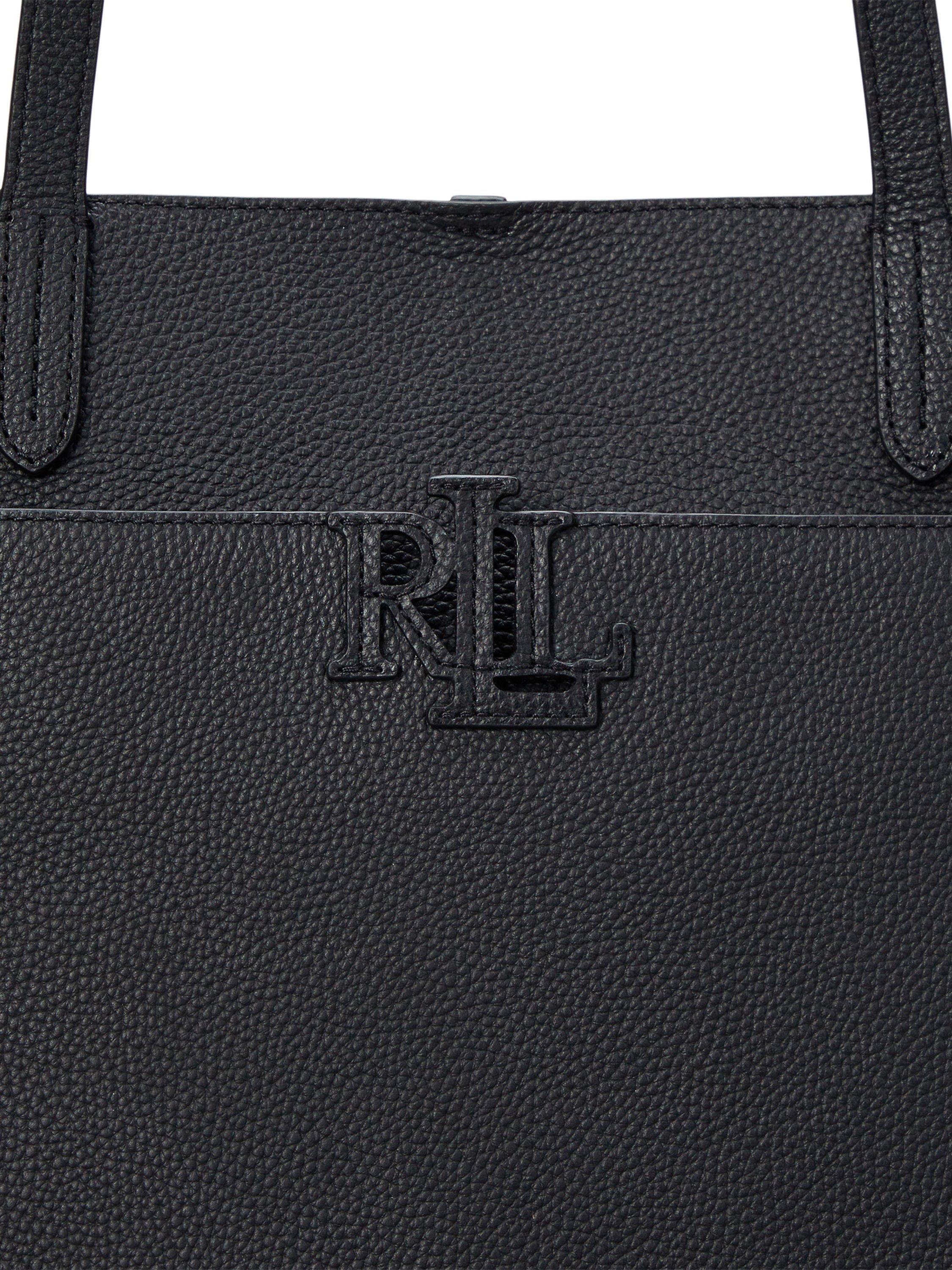 Product image 5 of 6, which shows Lauren Ralph Lauren Cameryn Large Pebbled Leather Tote Bag, Black