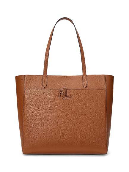 Lauren Ralph Lauren Cameryn Large Pebbled Leather Tote Bag, Lauren Tan