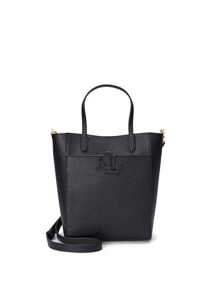 Lauren Ralph Lauren Cameryn Small Pebbled Leather Tote Bag, Black