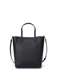 Lauren Ralph Lauren Cameryn Pebbled Leather Small Tote Bag, Black