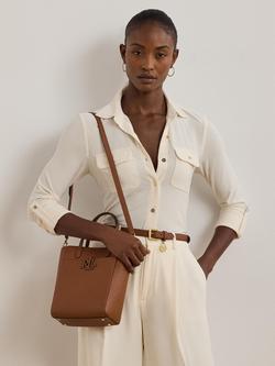 Lauren Ralph Lauren Cameryn Small Pebbled Leather Tote Bag - view 2, Lauren Tan