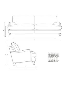 John Lewis Otley Grand 4 Seater Sofa, Castor Feet - view 2, 
