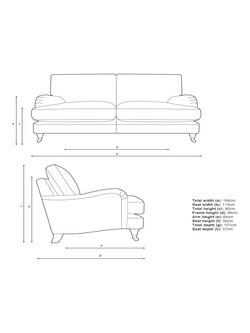 John Lewis Otley Small 2 Seater Sofa, Castor Feet - view 2, 