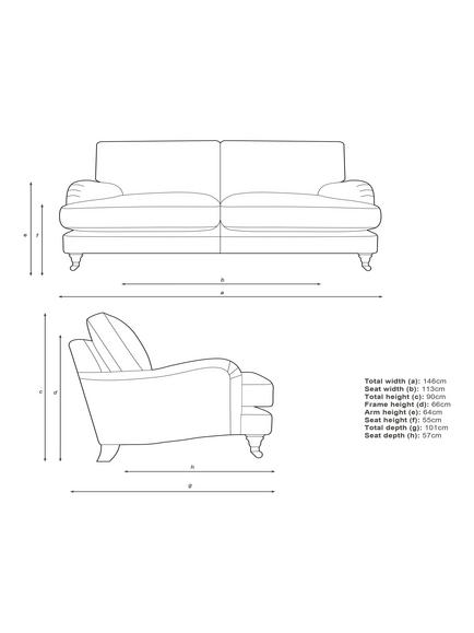 John Lewis Otley Small 2 Seater Sofa, Castor Feet - view 2, 