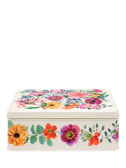 Emma Bridgewater Garden Flowers Rectangular Storage Tin, 2.1L, Multi
