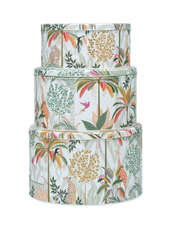 Sara Miller Palm Garden Round Cake Tins, Set of 3, Multi