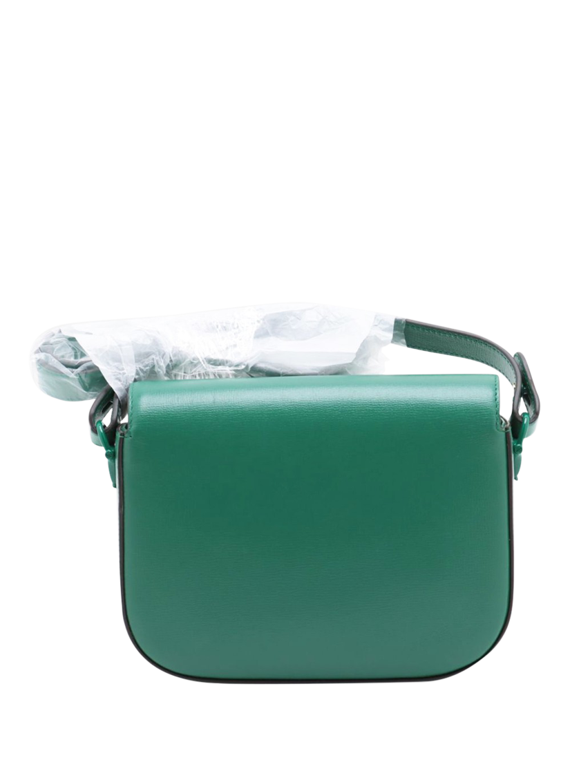 Product image 2 of 10, which shows Pre-loved GUCCI 1955 Horsebit Leather Shoulder Bag, Green
