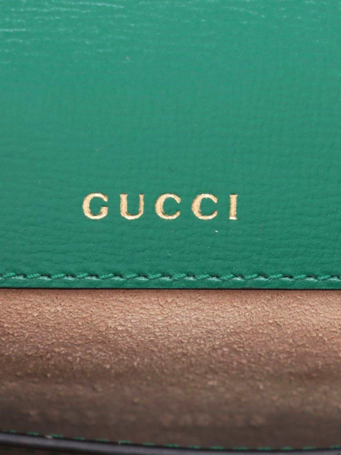 Product image 7 of 10, which shows Pre-loved GUCCI 1955 Horsebit Leather Shoulder Bag, Green